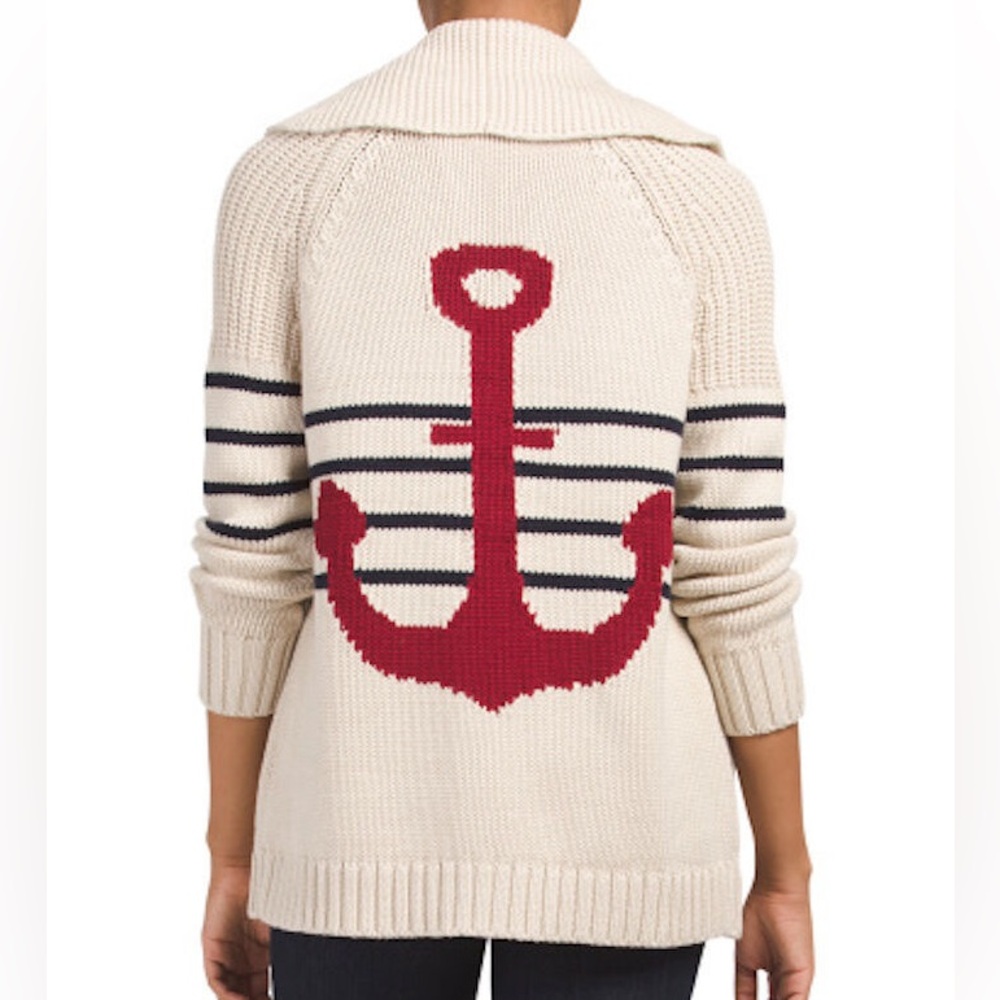 525 AMERICA Maritime Anchor Nautical Sweater